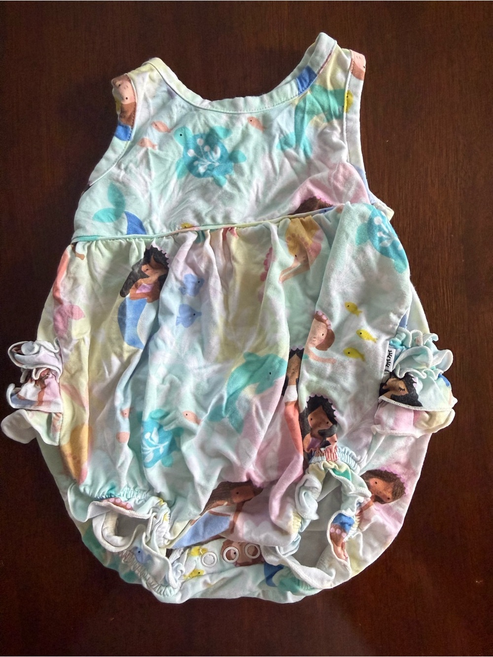 Like new Little Sleepies Pastel Mermaid Print One-Piece